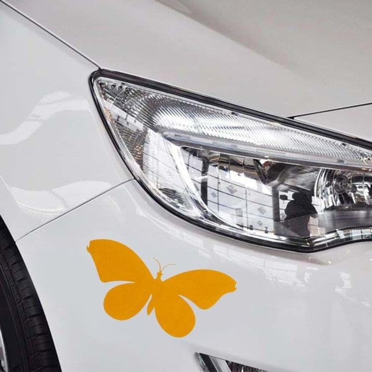 7 PCS Butterfly Shape Plastic Car Free Sticker(Gold)