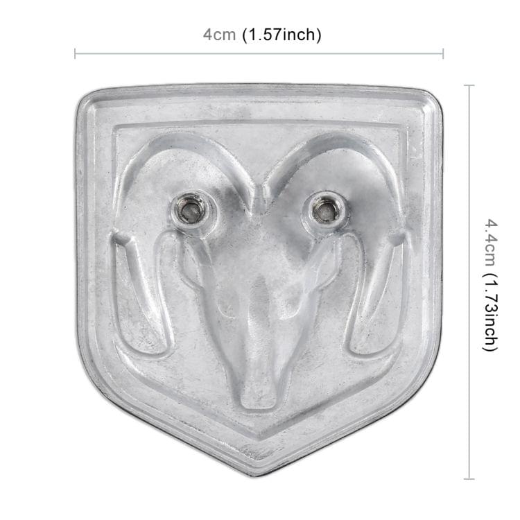 Bull Pattern Car Metal Body Decorative Sticker, Size : S (Black Red)