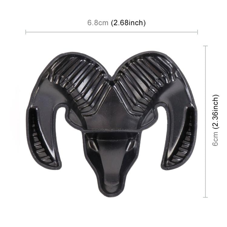 Bull Pattern Car Metal Body Decorative Sticker, Size : L (Black)