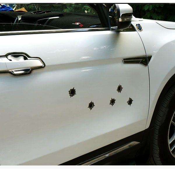6 PCS Anti-scratch Bullet Hole Decoration Car 3M Sticker, Size: 4cm x 4cm