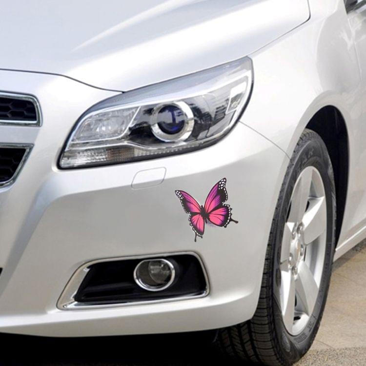 7 PCS Butterfly Shape Plastic Car Free Sticker(Black)