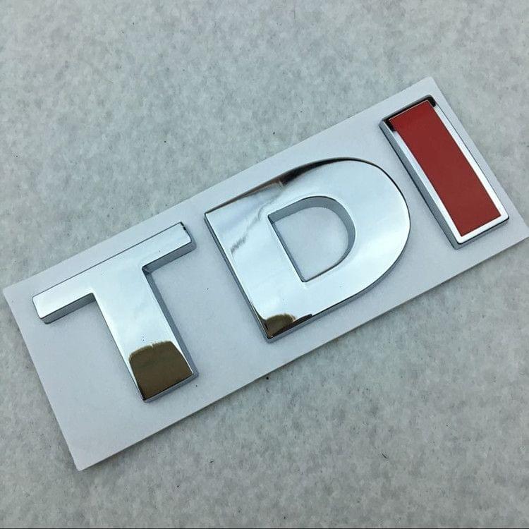 DIY TDI 3D Badge Emblem Decal Car Sticker, Random Color Delivery