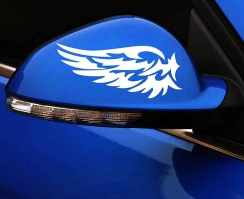 5 PCS Guardian Angel Wings Lovely Reflective Car Stickers Fashion Car Rearview Mirror For Strip Subsection, Color Name:White