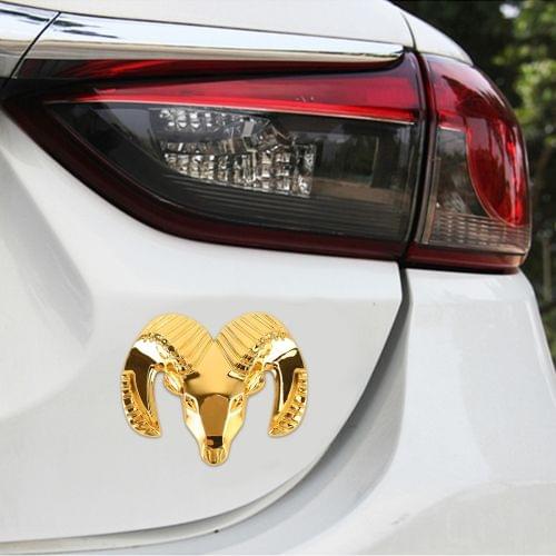 Bull Pattern Car Metal Body Decorative Sticker, Size : L (Gold)