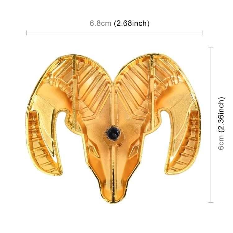 Bull Pattern Car Metal Body Decorative Sticker, Size : L (Gold)