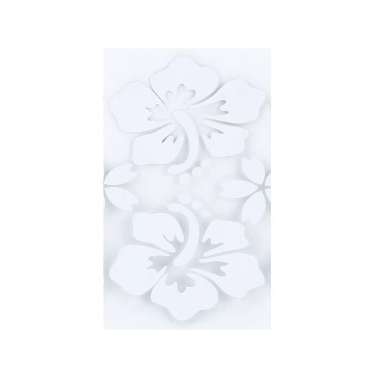 5 PCS Chrysanthemum Shape Plastic Car Free Sticker(White)