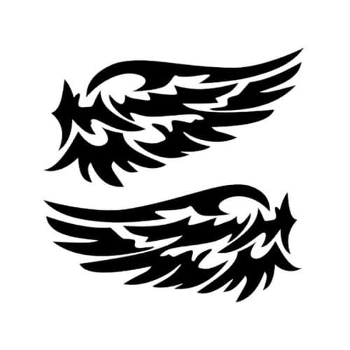 5 PCS Guardian Angel Wings Lovely Reflective Car Stickers Fashion Car Rearview Mirror Decal (White)