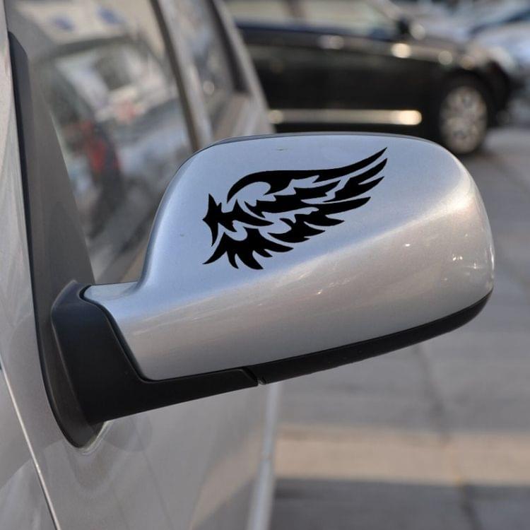 5 PCS Guardian Angel Wings Lovely Reflective Car Stickers Fashion Car Rearview Mirror Decal (White)