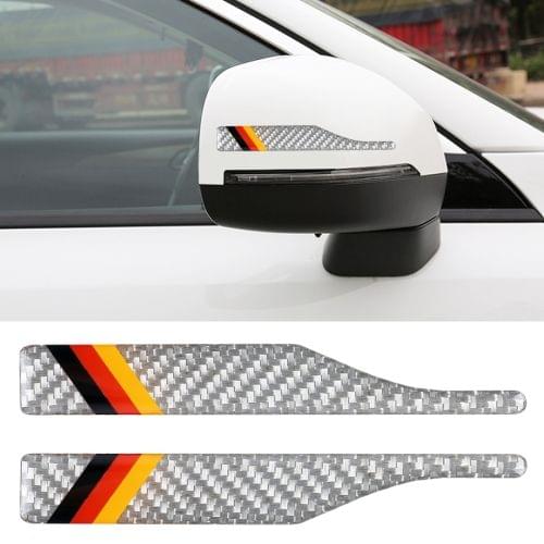 2 PCS Car-Styling Rearview Mirror Sticker Random Decorative Sticker(Silver)