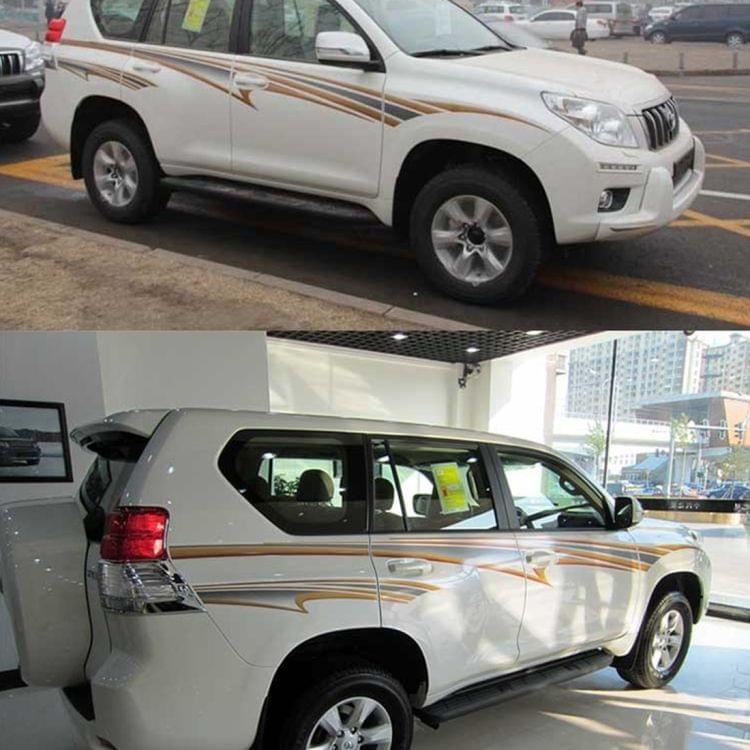 4 PCS SUV Body Decorative Strip Brand Car Streamline Shining Sticker for 2016 Version Prado