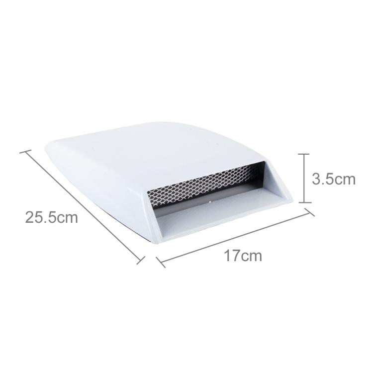 Car Turbo Style Air Intake Bonnet Scoop for Car Decoration(White)