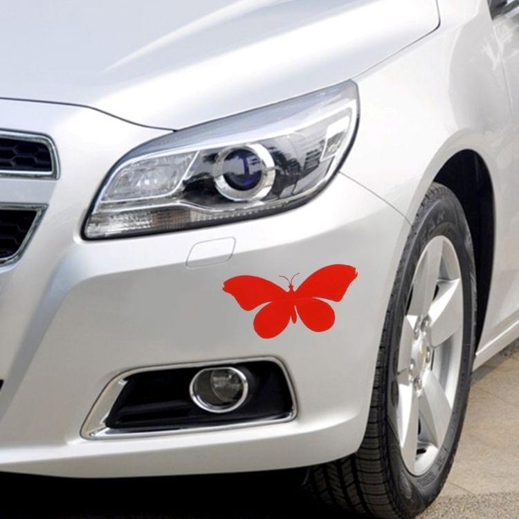 7 PCS Butterfly Shape Plastic Car Free Sticker(Red)