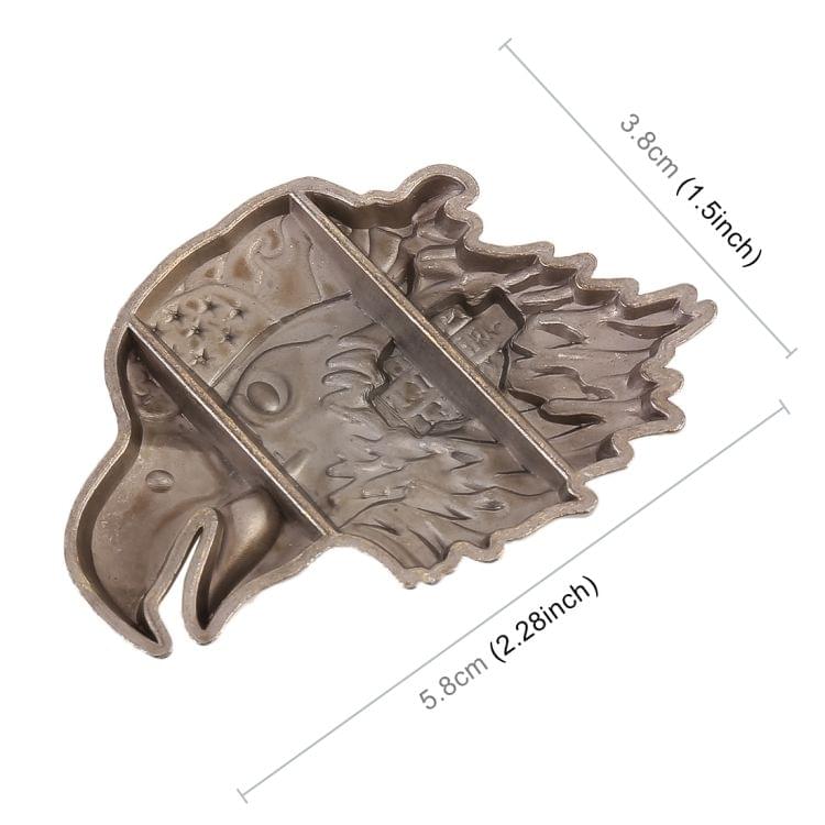 Eagle Head Pattern Car Metal Body Decorative Sticker (Bronze)