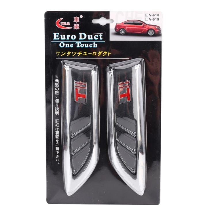 2 PCS Car Side Air Intake Flow Vent Fender Decorative Stickers Cover