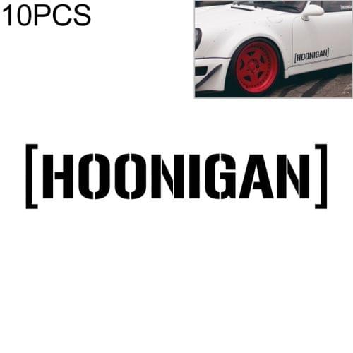 10 PCS HOONIGAN Car Sticker Vinyl Auto Window Decal(Black)