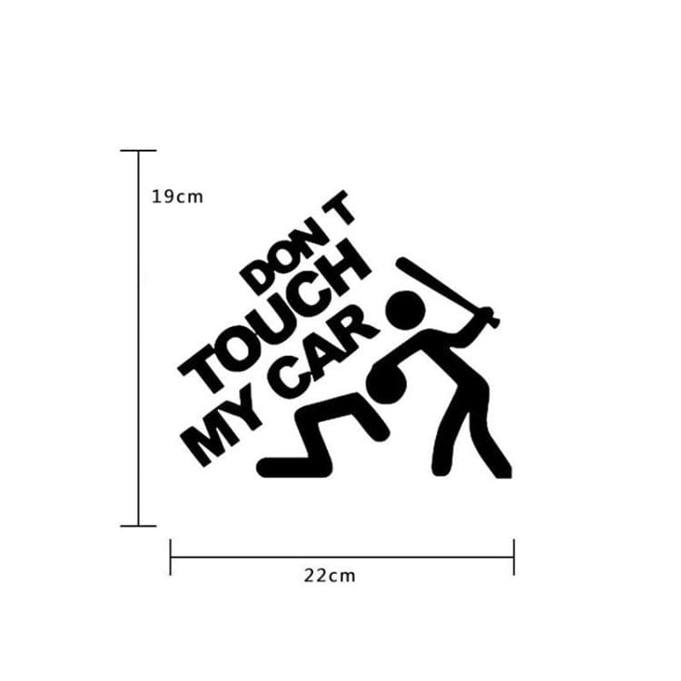 10 PCS Dont Touch My Car Pattern Car Sticker Window Decal, Size: 22x19cm