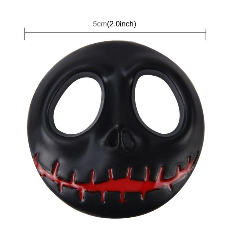 Skull Bone Shape Auto Sticker 3D Metal Fashion Car Stickers(Black)