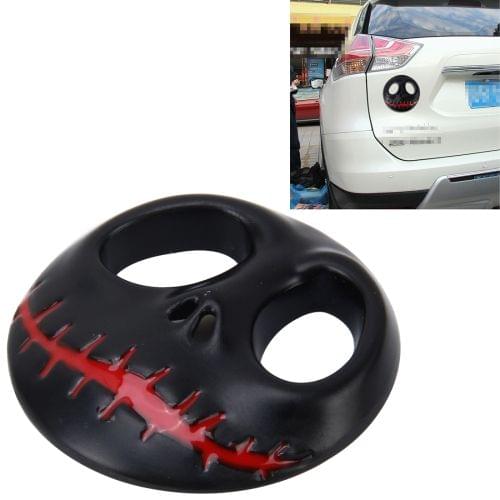 Skull Bone Shape Auto Sticker 3D Metal Fashion Car Stickers(Black)