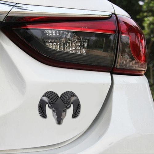 Bull Pattern Car Metal Body Decorative Sticker, Size : S (Black)
