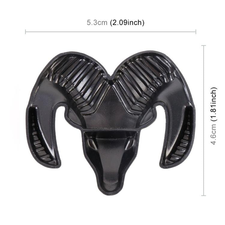 Bull Pattern Car Metal Body Decorative Sticker, Size : S (Black)