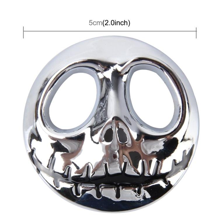 Skull Bone Shape Auto Sticker 3D Metal Fashion Car Stickers(Silver)