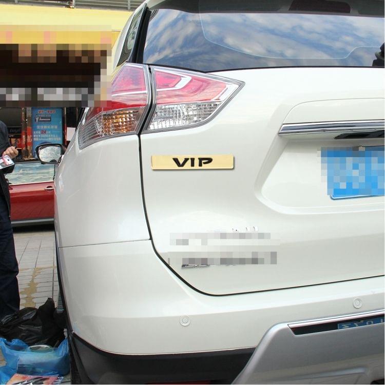 Auto VIP Sticker  VIP Label Car Stickers 3D Metal Fashion VIP Logo Car Stickers,Size:9.5*1.5cm(Gold)