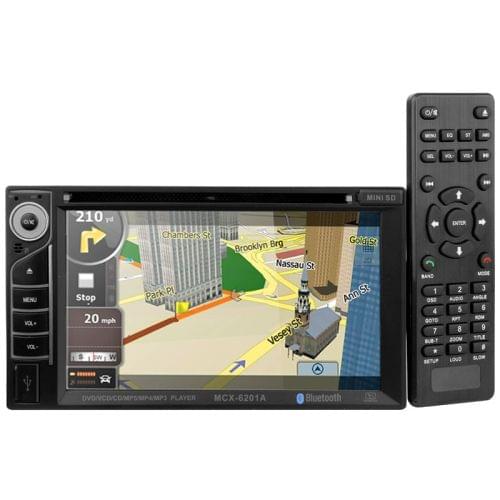 MCX-6202A 6.2 inch Touch Screen Car DVD Player with Remote Control, Built-in TV System + Bluetooth, Mini SD Card Reader, Support DVD / CD