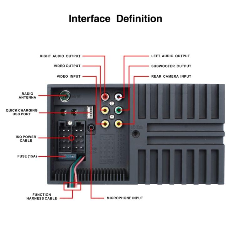 7159A HD 2 Din 7 inch Car Radio Receiver MP5 Player, Support FM & AM & Bluetooth & TF Card