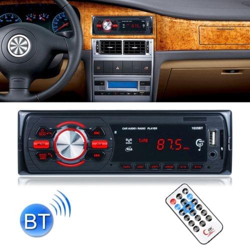 1025 Wireless Bluetooth Car Stereo Receiver Audio Radio MP3 Player, with U-disk & SD Card Slot, AUX in and FM