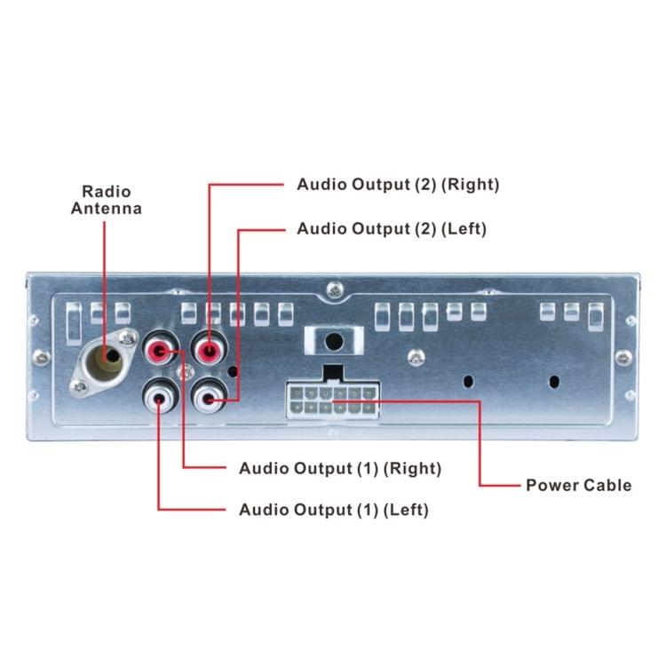 1025 Wireless Bluetooth Car Stereo Receiver Audio Radio MP3 Player, with U-disk & SD Card Slot, AUX in and FM