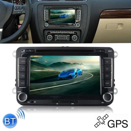 7 inch Double Din Car DVD GPS Navigator Radio 1080P HD Stereo Player for Volkswagen VW Golf 6 Touran Passat, Support USB / TF Card, Rear View, Bluetooth