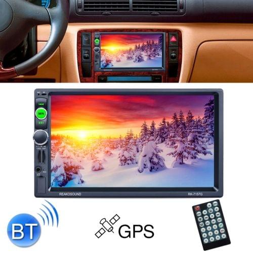 7157G Double Din 7 inch Touchscreen Car Radio Receiver MP5 Player, Support Rear View & AM FM RDS & Bluetooth & U-disk TF Card & GPS