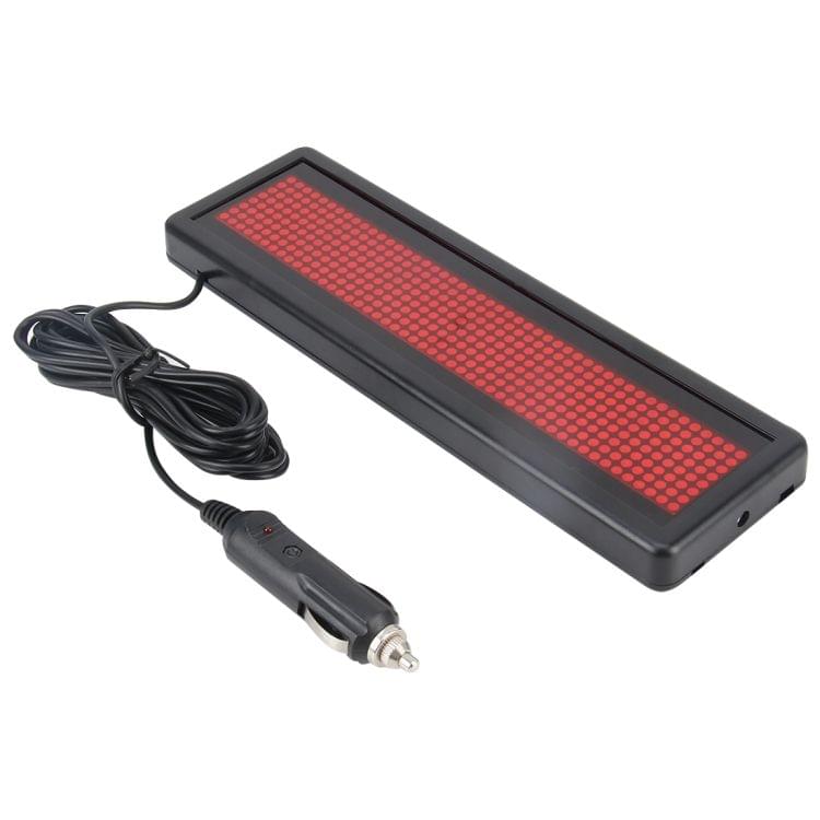 DC 12V Mini LED Moving Signs LED Nylon Strap Display LED Desktop Display LED Car Display LED Car Message Sign with IR Remote Control, Cable Length: 3.7m