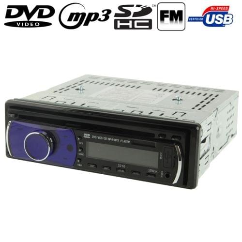 50W x 4 Car DVD Player / Media Player with Remote Control, Support DVD / VCD / MP4 / MP3 / FM / SD Card / USB Flash Disk (3210)