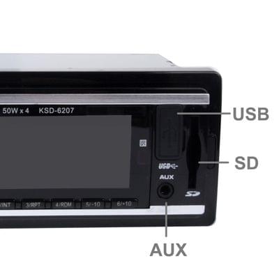 4 x 50W LCD Car Audio MP3 Player with Remote Control, FM Radio Function, Support SD / USB Flash Disk, DC 12V