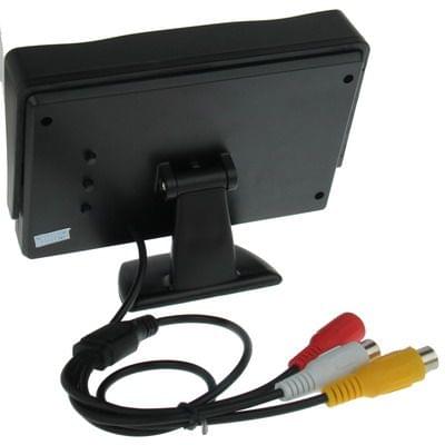 4.3 inch Car Color Monitor with Adjustable Angle Holder & Universal Sunshade , Dual Video Input
