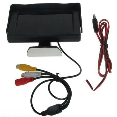 4.3 inch Car Color Monitor with Adjustable Angle Holder & Universal Sunshade , Dual Video Input