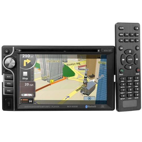 MCX-6202B 6.2 inch Touch Screen Car DVD Player with Remote Control, Built-in TV System + Bluetooth, Mini SD Card Reader, Support DVD / CD