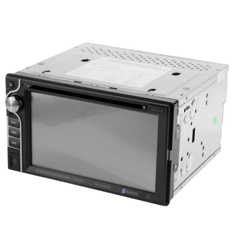 MCX-6202B 6.2 inch Touch Screen Car DVD Player with Remote Control, Built-in TV System + Bluetooth, Mini SD Card Reader, Support DVD / CD