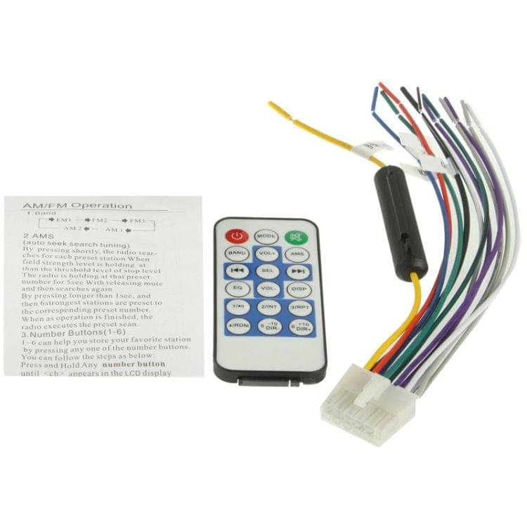 50W x 4 Car MP3 Player with Remote Control, Support MP3 / FM / SD Card / USB Flash Disk / AUX IN (6208)