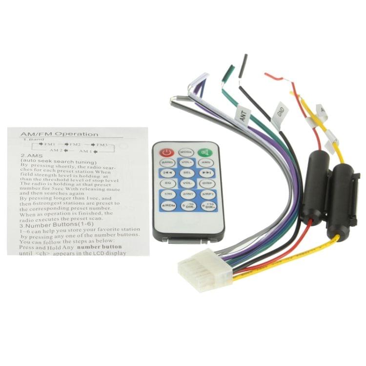 50W x 4 Car MP3 Player with Remote Control, Support MP3 / FM / SD Card / USB Flash Disk / AUX IN (6203)