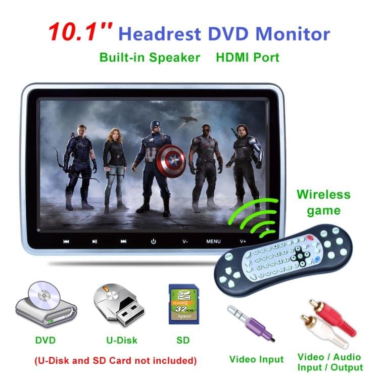 Universal Full HD 10.1 inch Car Seat Back Radio Receiver MP5 Player, Support Games / FM / DVD Play