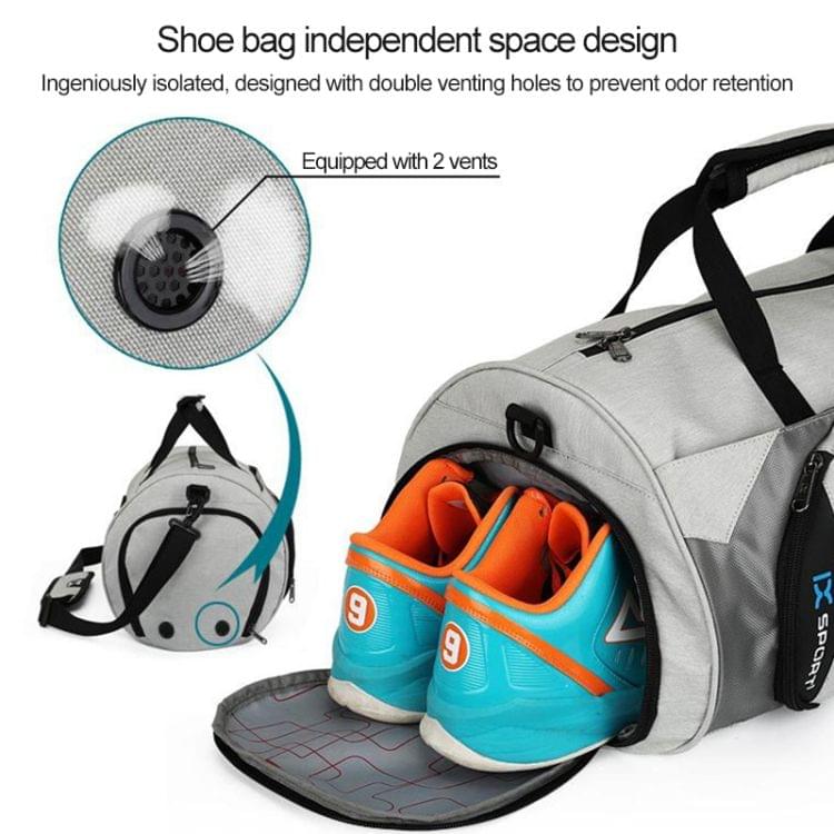 IX LK8036 Waterproof Multi-function Yoga Fitness  One-shoulder Portable Travel Bag, Size: 39 x 22 x 22cm(Dark Green)