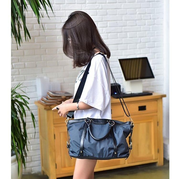 Leisure Nylon Shoulder Travel Bag Sport Handbag (Dark Blue)
