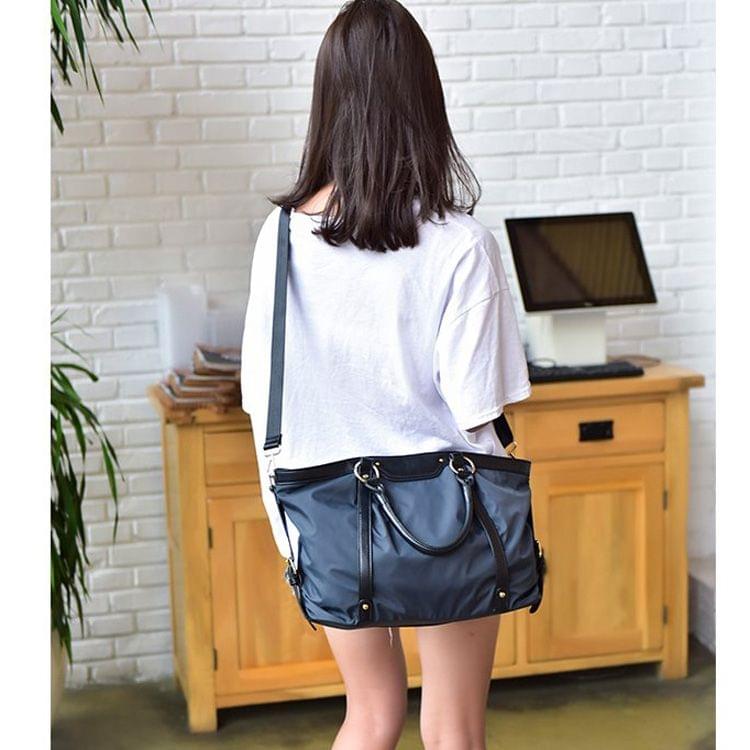 Leisure Nylon Shoulder Travel Bag Sport Handbag (Dark Blue)