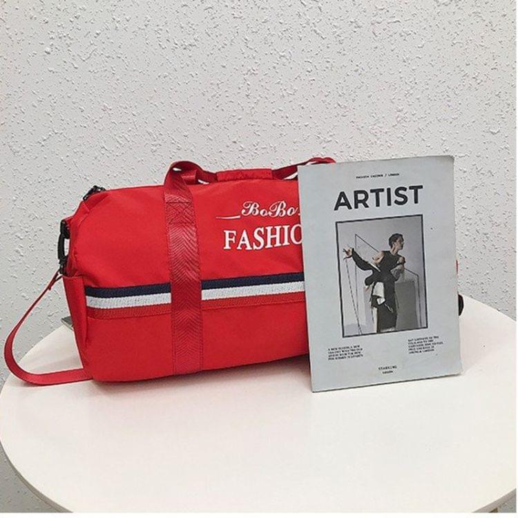 Oxford Cloth Inclined Shoulder Sport Bag Large Capacity Travel Bag (Red)