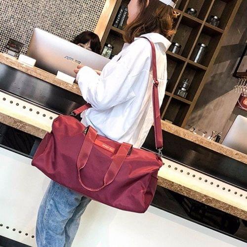 Oxford Cloth Shoulder Travel Bag Leisure Sport Handbag (Red)