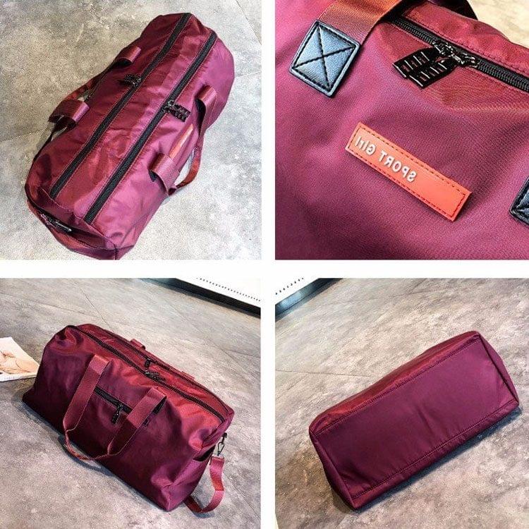 Oxford Cloth Shoulder Travel Bag Leisure Sport Handbag (Red)