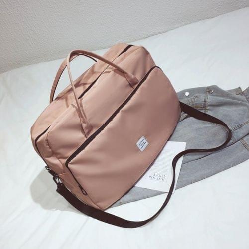 Nylon Shoulder Travel Bag Leisure Sport Nylon Handbag (Pink)