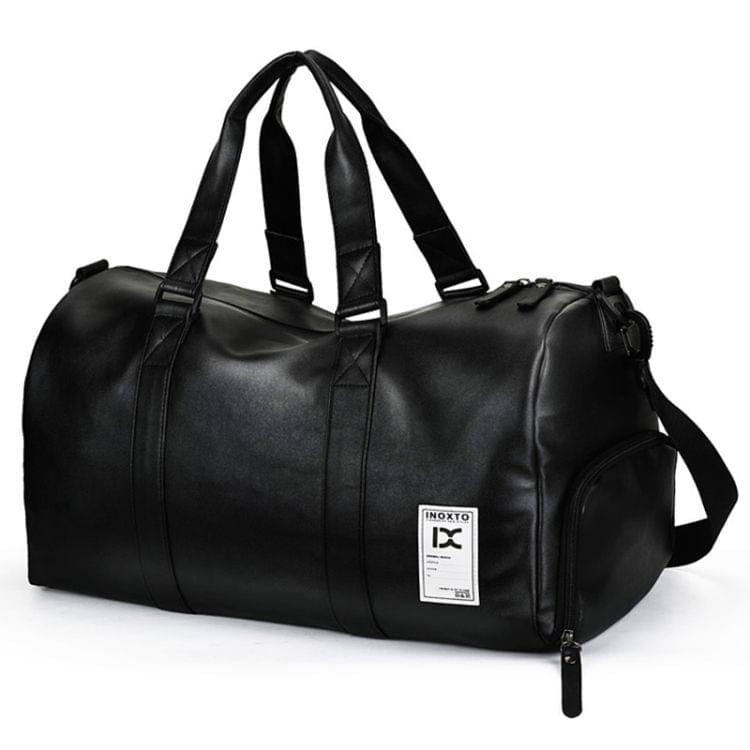 IX LK8068 Waterproof Cylinder Shape PU Leather One-shoulder Portable Fitness Travel Bag, Size: 40 x 23 x 22cm